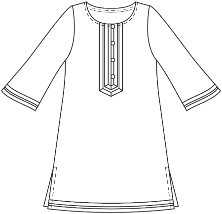 Раскраски русской рубахи и сарафана