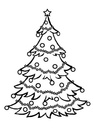 Новогодняя открытка черно белая