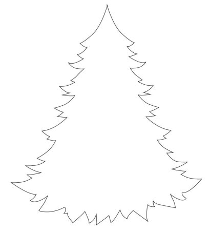 Новогодняя елка рисунок карандашом