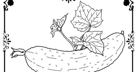 Лист огурца рисунок