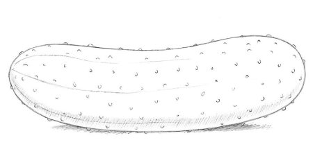 Нарисовать огурец