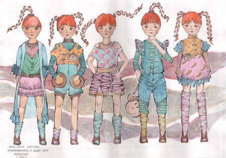 Эскизы одежды для детей