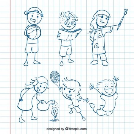 Дети нарисованные Скет