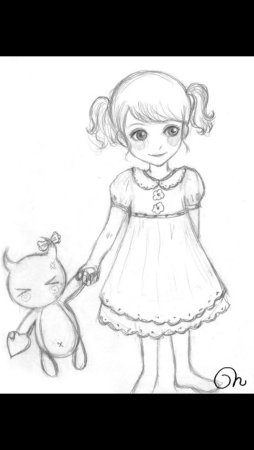 Рисунки карандашом девочки маленькие