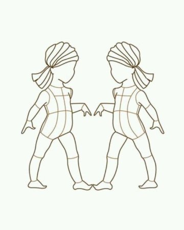 Детская фигура для эскизов одежды