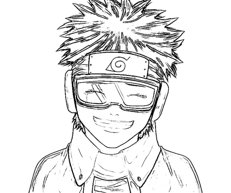 Раскраски аниме Обито