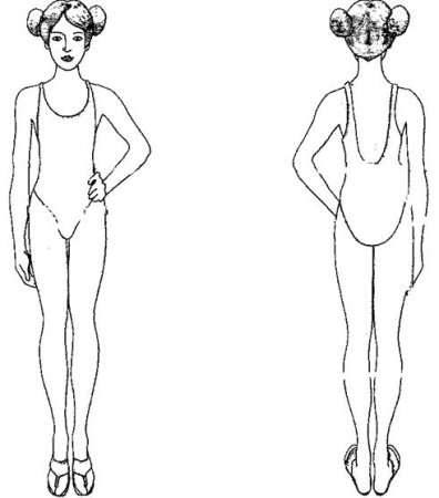 Эскиз фигуры девочки