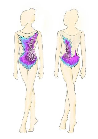 Силуэт купальника для художественной гимнастики