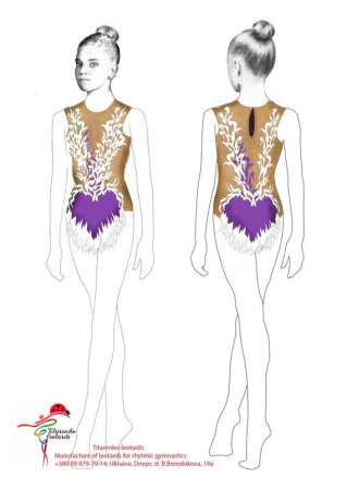 Силуэт для эскиза купальника для художественной гимнастики