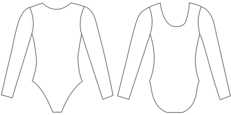 Макет гимнастических купальников