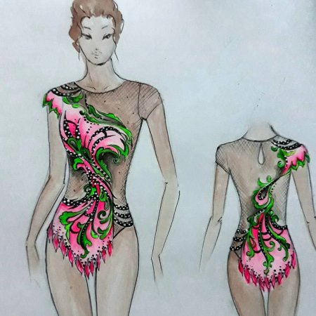 Эскизы купальников для художественной гимнастики