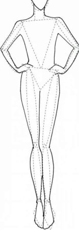 Трафарет женской фигуры