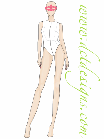 Манекен для рисования одежды женский