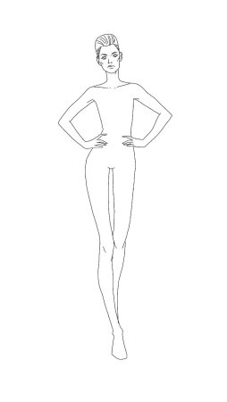 Макет для рисования одежды