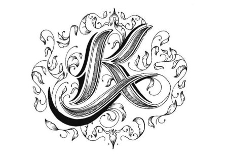 Калиграфическая буква "к"