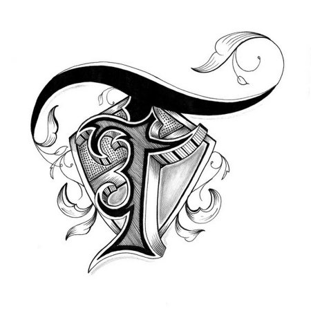 Готическая буква t