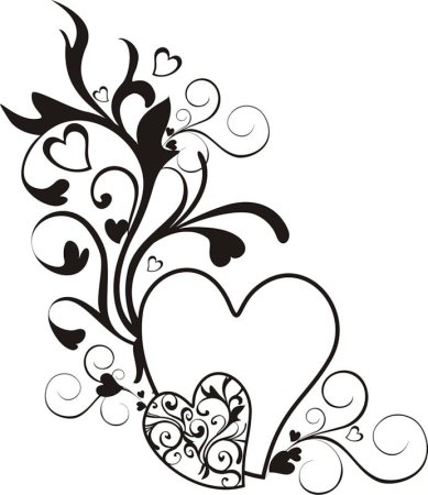 Трафарет для свадебных бокалов