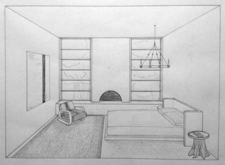 Комната подростка в перспективе