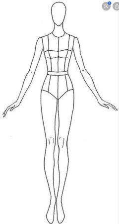 Набросок полной женской фигуры