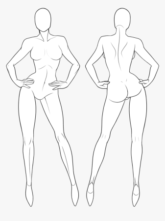 Позы моделей для эскизов одежды