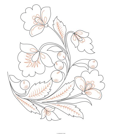 Петриковская роспись для начинающих рисунки