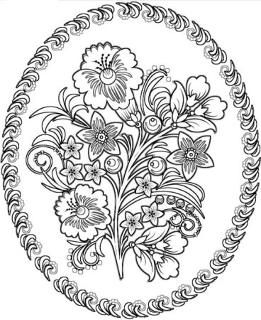 Петриковская роспись раскраска