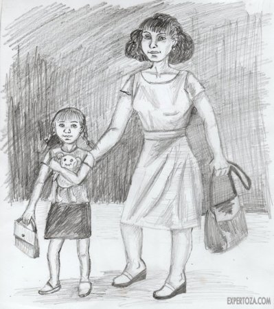 Карандашный рисунок мамы