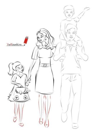 Семья рисунок