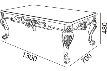 Журнальный столик Багира чертежи
