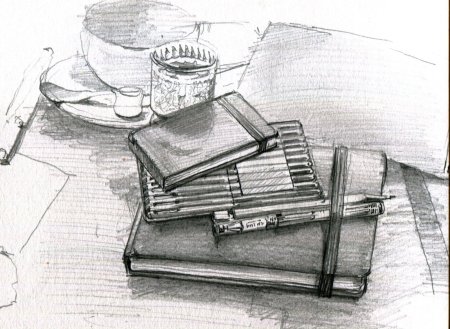 Скетч предметы на столе