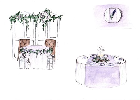 Свадебный стол набросок