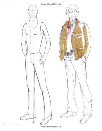 Модель для рисования одежды мужчина