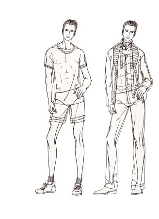 Мужская фигура для эскизов