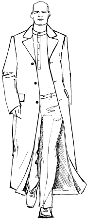 Эскиз мужского пальто