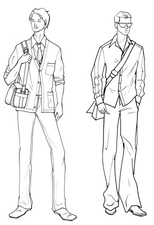 Эскизы мужской одежды