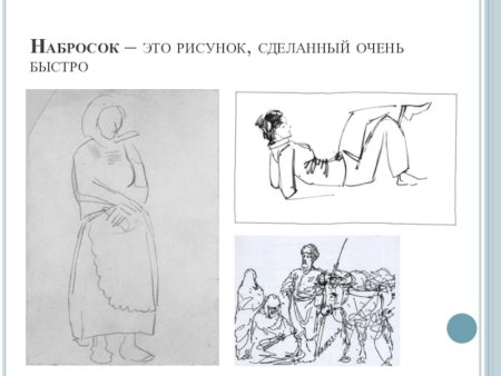 Наброски и зарисовки разница