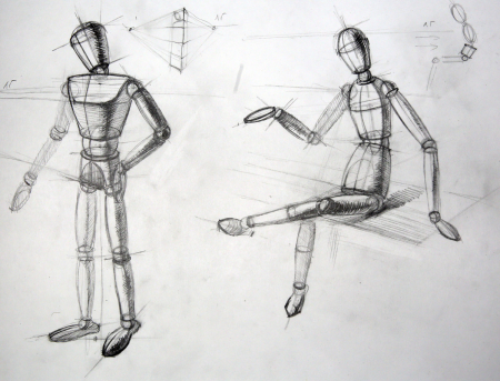 Нарисовать деревянного человека