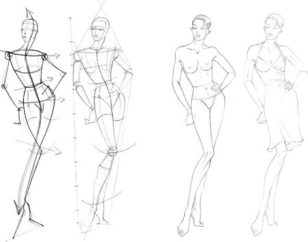 Фэшн эскизы