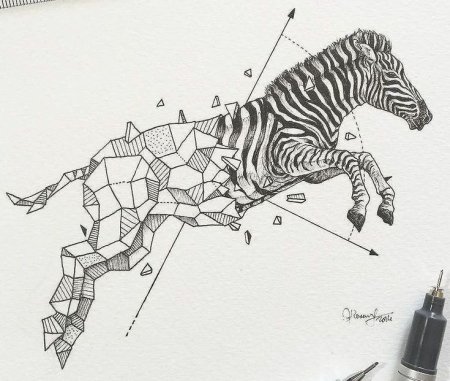 Животные линиями