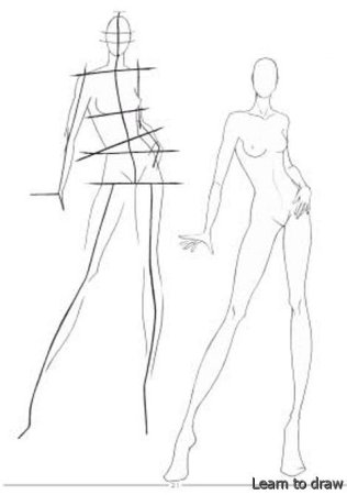 Эскизы моделей в движении