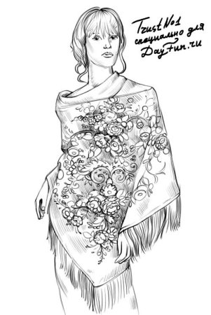 Платок раскраска