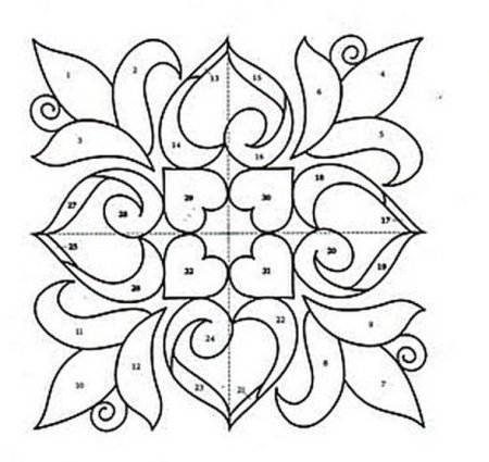 Растительный узор в квадрате