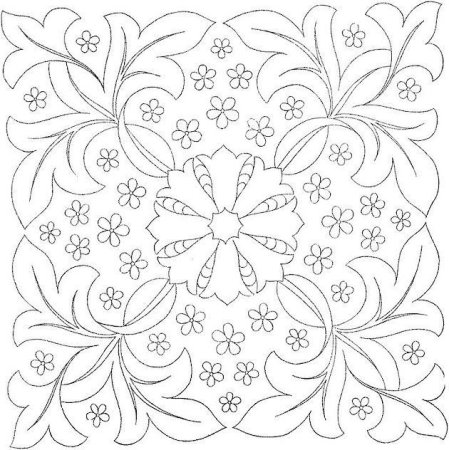 Раскраска платок с узорами