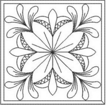 Растительный узор в квадрате