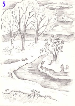 Раскраска пейзаж