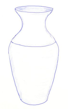 Поэтапное рисование вазы