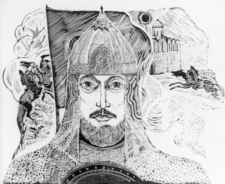 Кантата Александр Невский рисунок карандашом