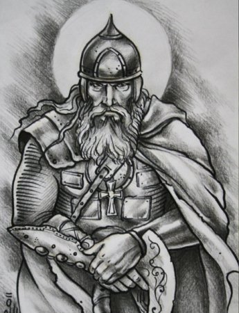 Русский воин на коне рисунок