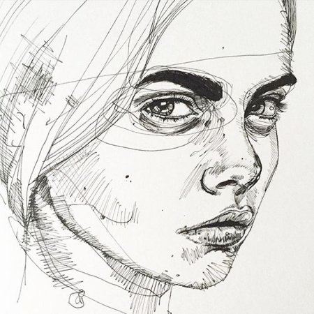 Скетчи лица