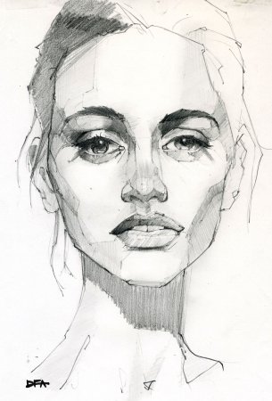 Зарисовки лица человека